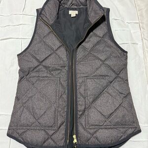 J. Crew Charcoal Quilted Vest- Size XS